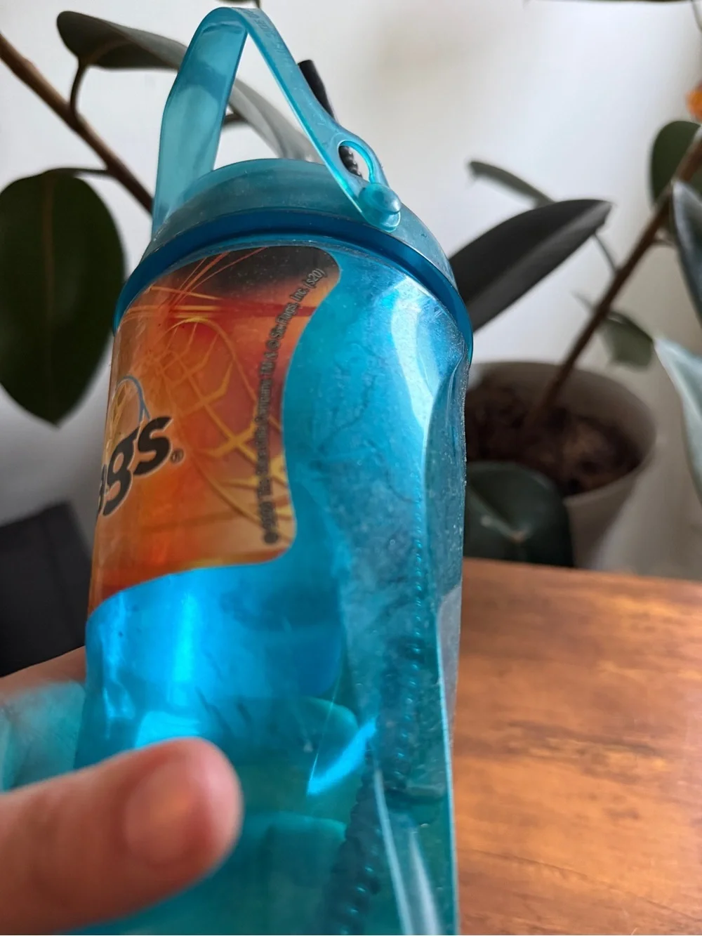 2020 Teal Plastic Souvenir Cup with Straw Six Flags Coca Cola
